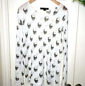 Skull cashmere allover skull top
